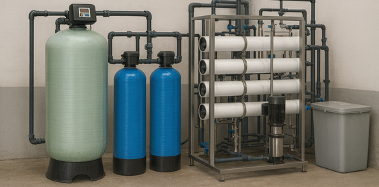 Umkehrosmoseanlage mit Enthärtungsstufe